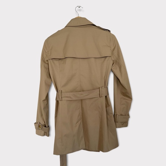 Michael Kors Belted Front Zip Trench Coat Jacket Small - Picture 3 of 12